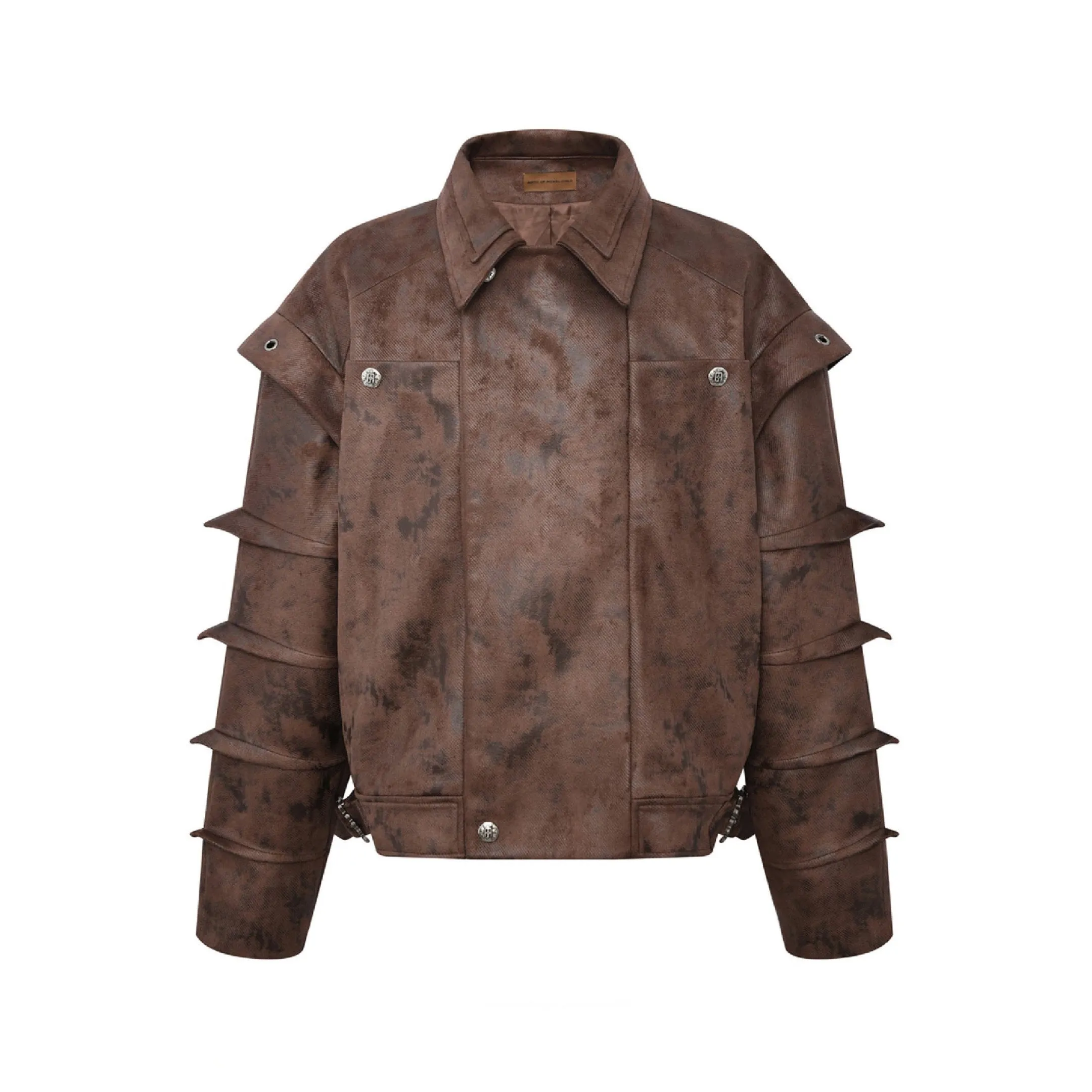 Birth Of Royal Child Suede Knight Armor Jacket Brown