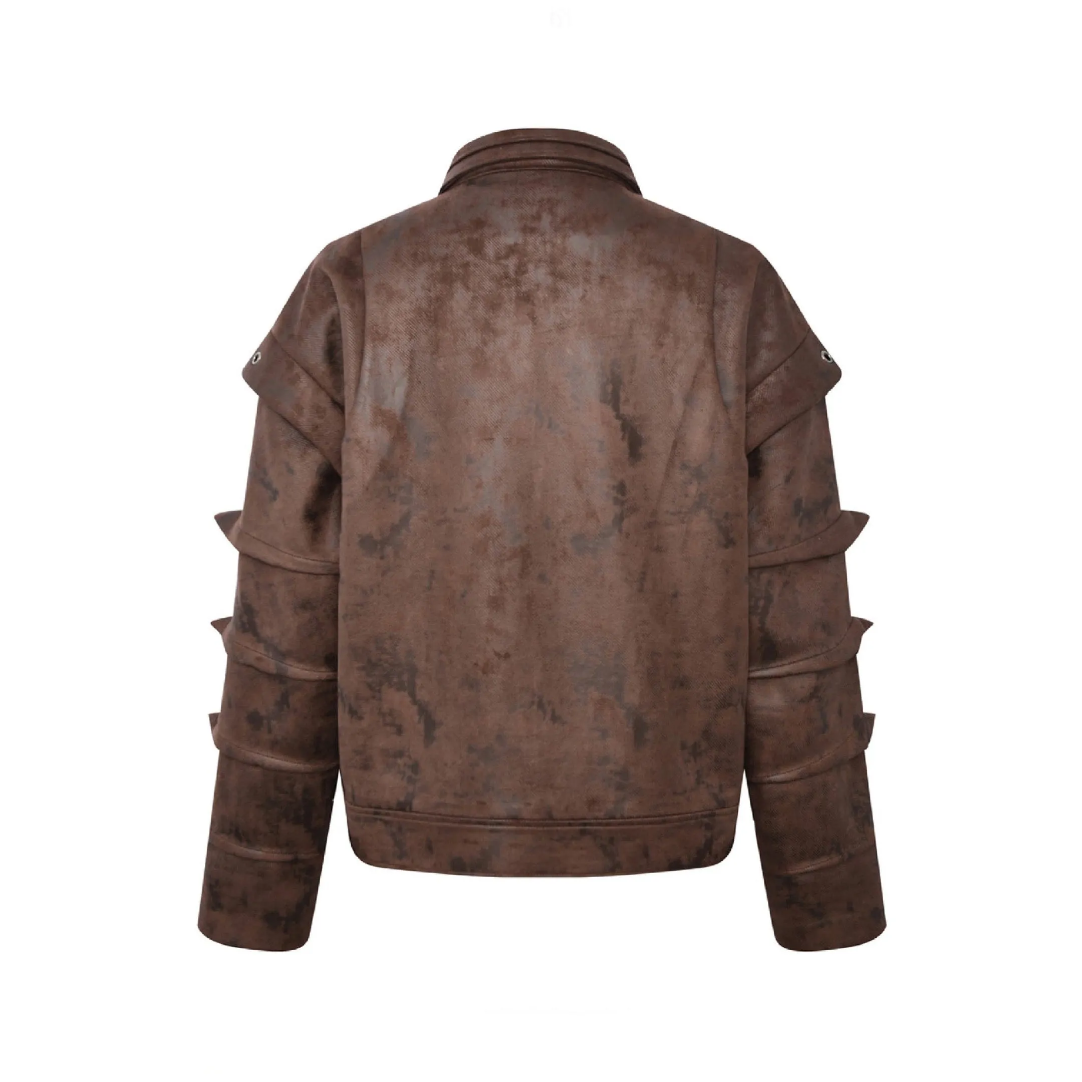 Birth Of Royal Child Suede Knight Armor Jacket Brown
