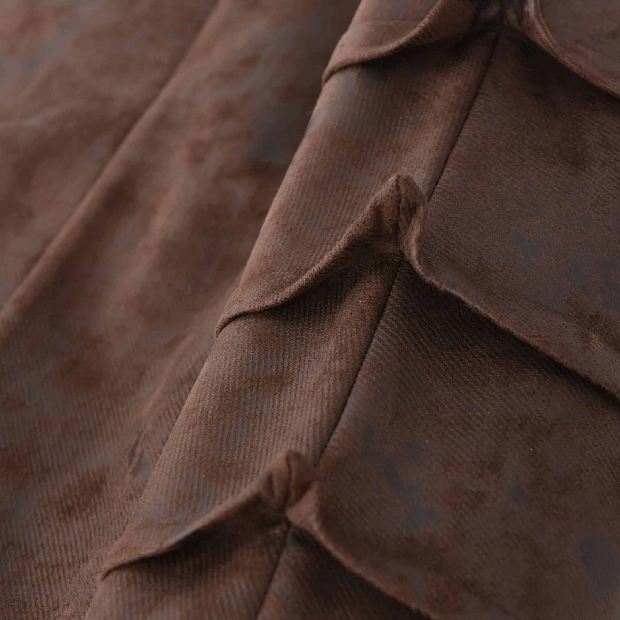 Birth Of Royal Child Suede Knight Armor Jacket Brown