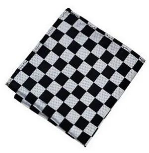 Black White Checkered Pocket Square