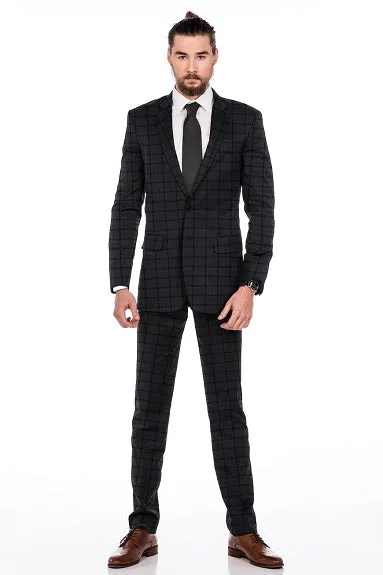 Black White Checkered Pocket Square