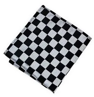 Black White Checkered Pocket Square