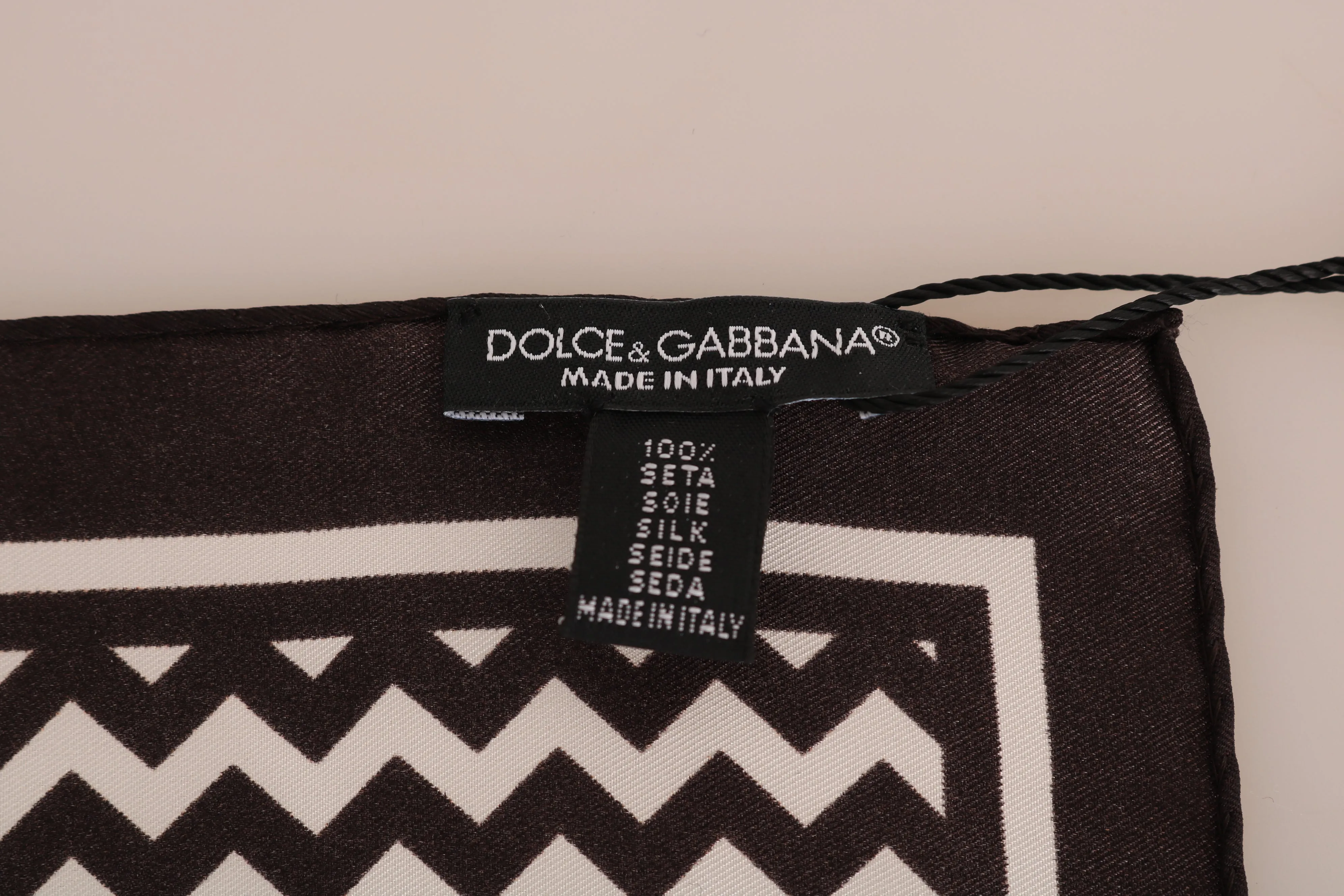 Black White Silk Pochette Square Pocket Handkerchief