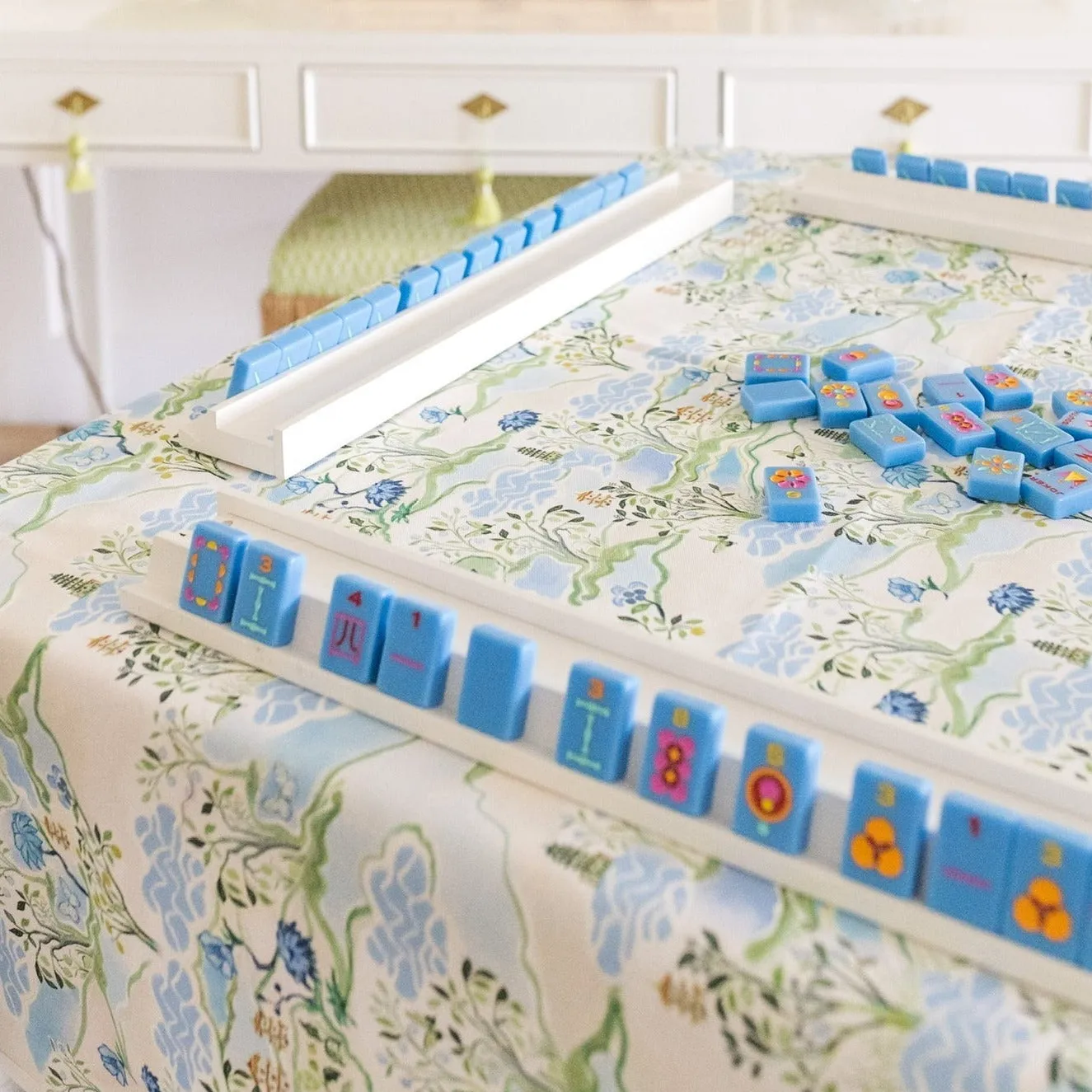Blue Pagoda Game Table Topper