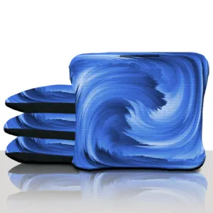 Blue Texture Cornhole Bags