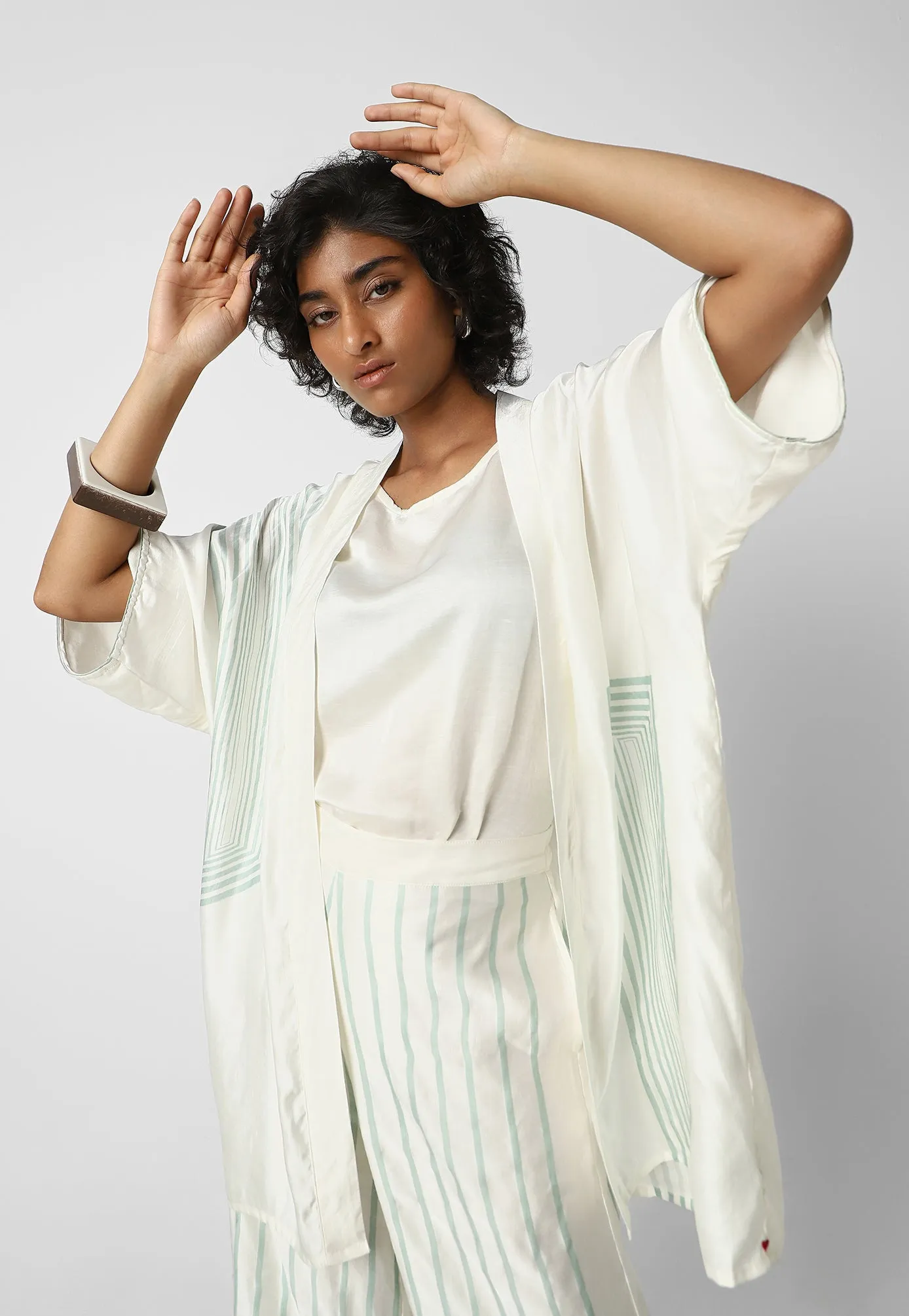 Box Maze Kimono Open Jacket Set
