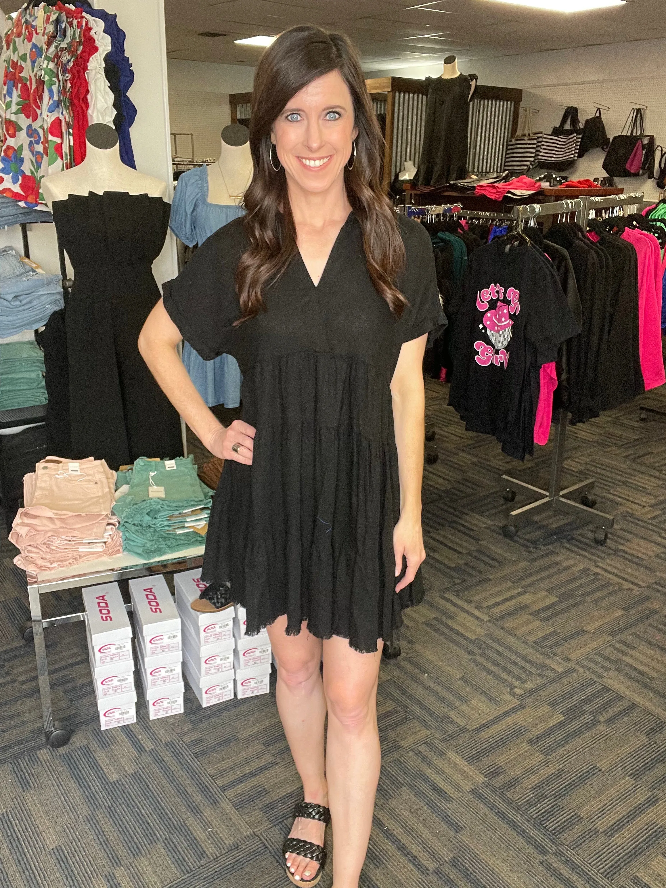 Bree Frayed Dress-Small-3XL