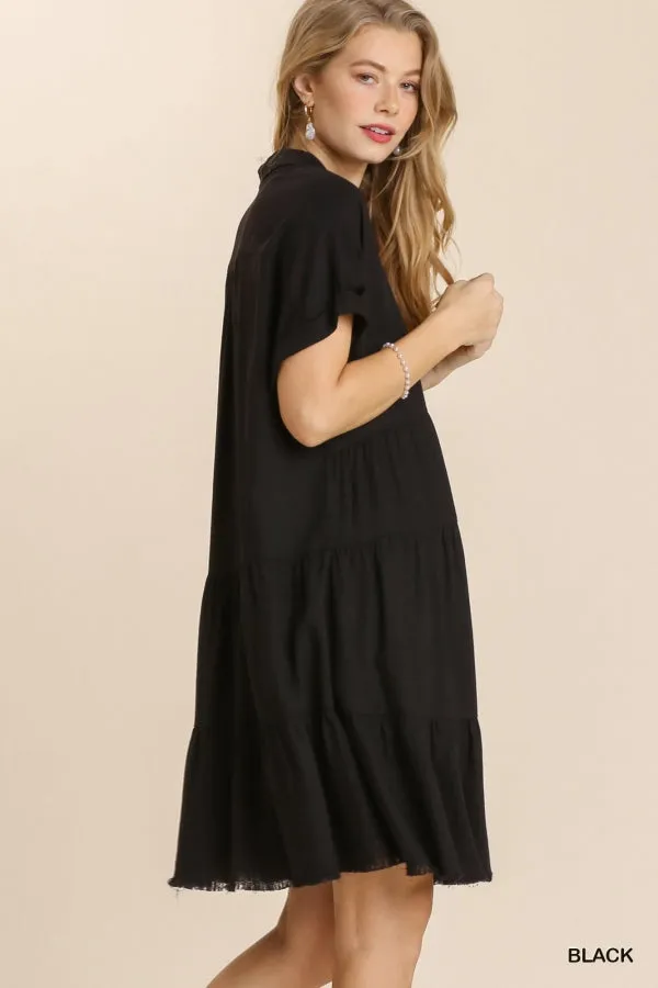 Bree Frayed Dress-Small-3XL