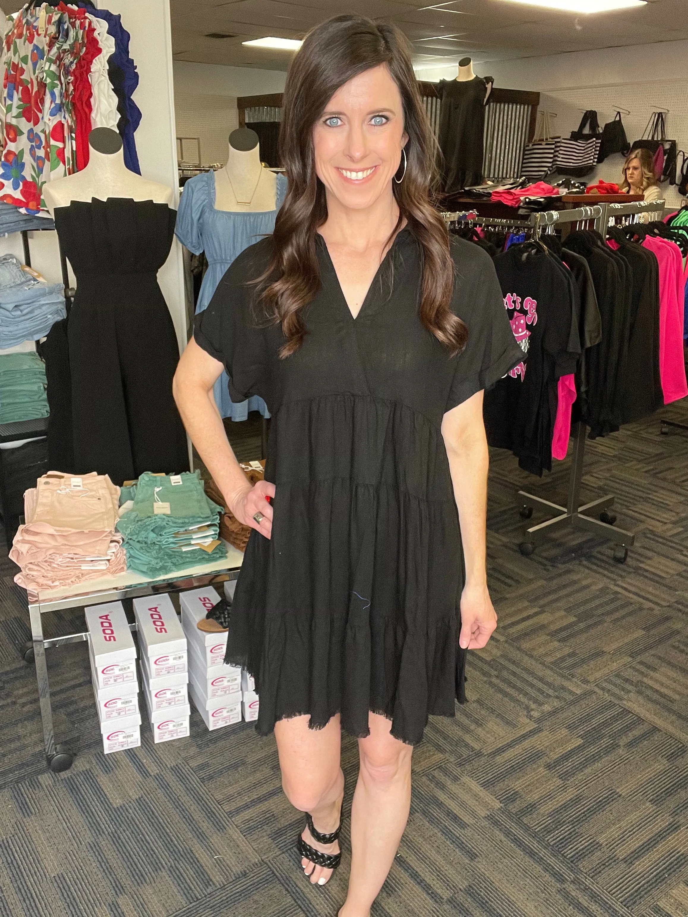 Bree Frayed Dress-Small-3XL