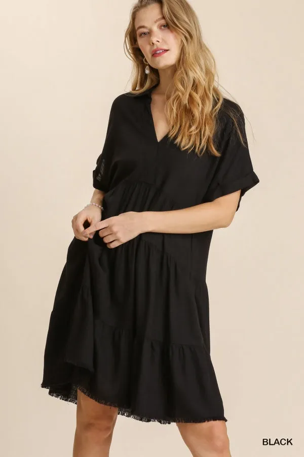 Bree Frayed Dress-Small-3XL