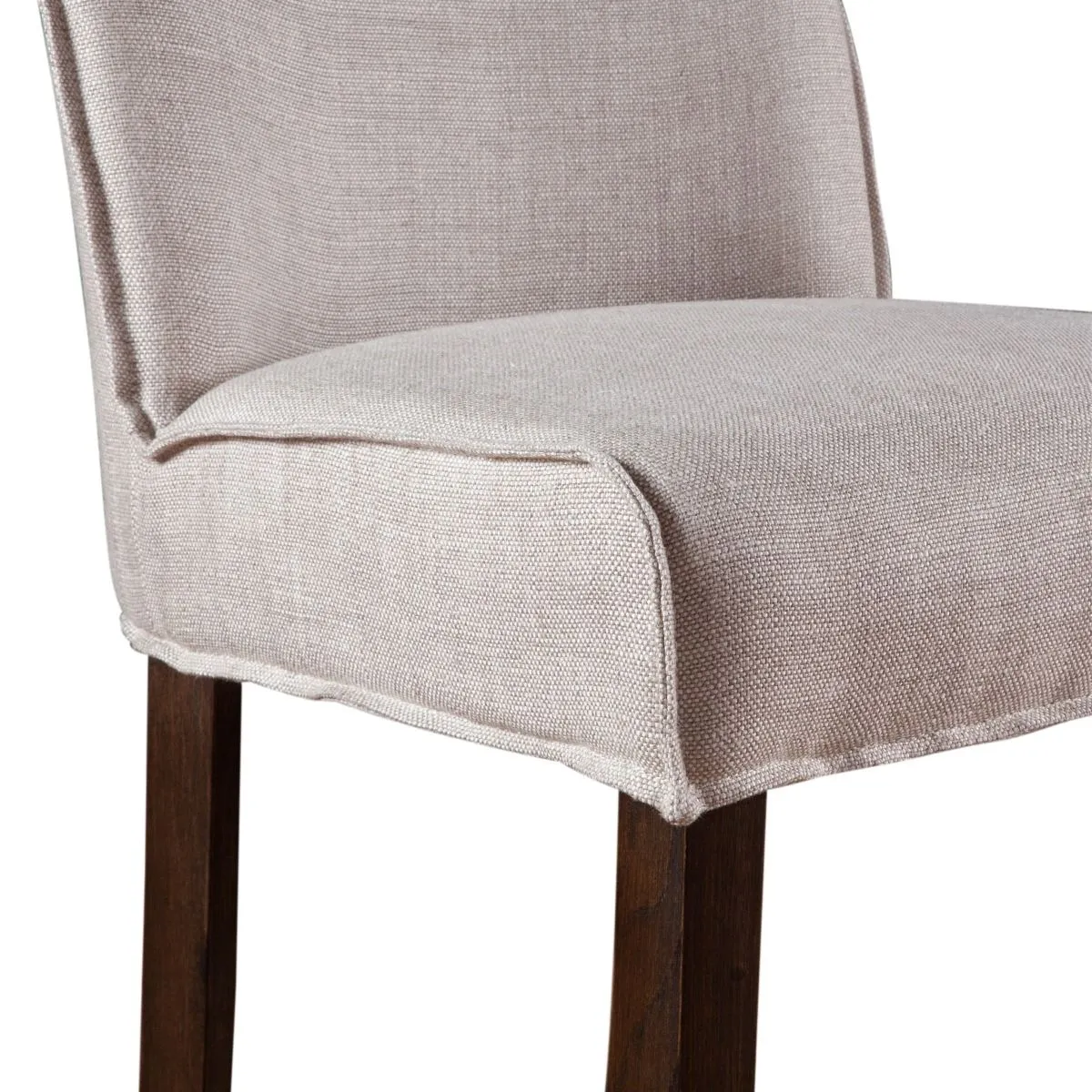 Buddy Dining Chair - Off White Linen/Dark Legs
