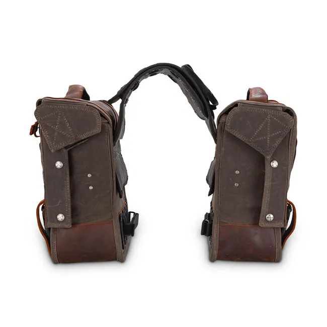 BURLY VOYAGER THROWOVER SADDLEBAGS DARK OAK