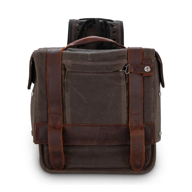 BURLY VOYAGER THROWOVER SADDLEBAGS DARK OAK
