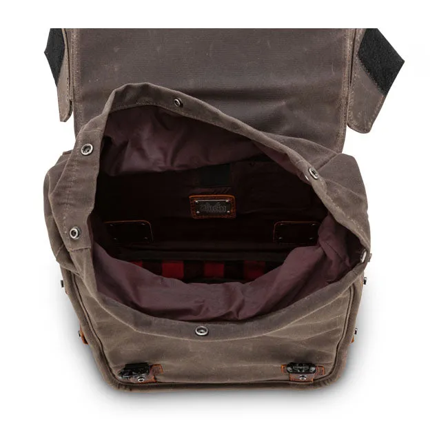 BURLY VOYAGER THROWOVER SADDLEBAGS DARK OAK