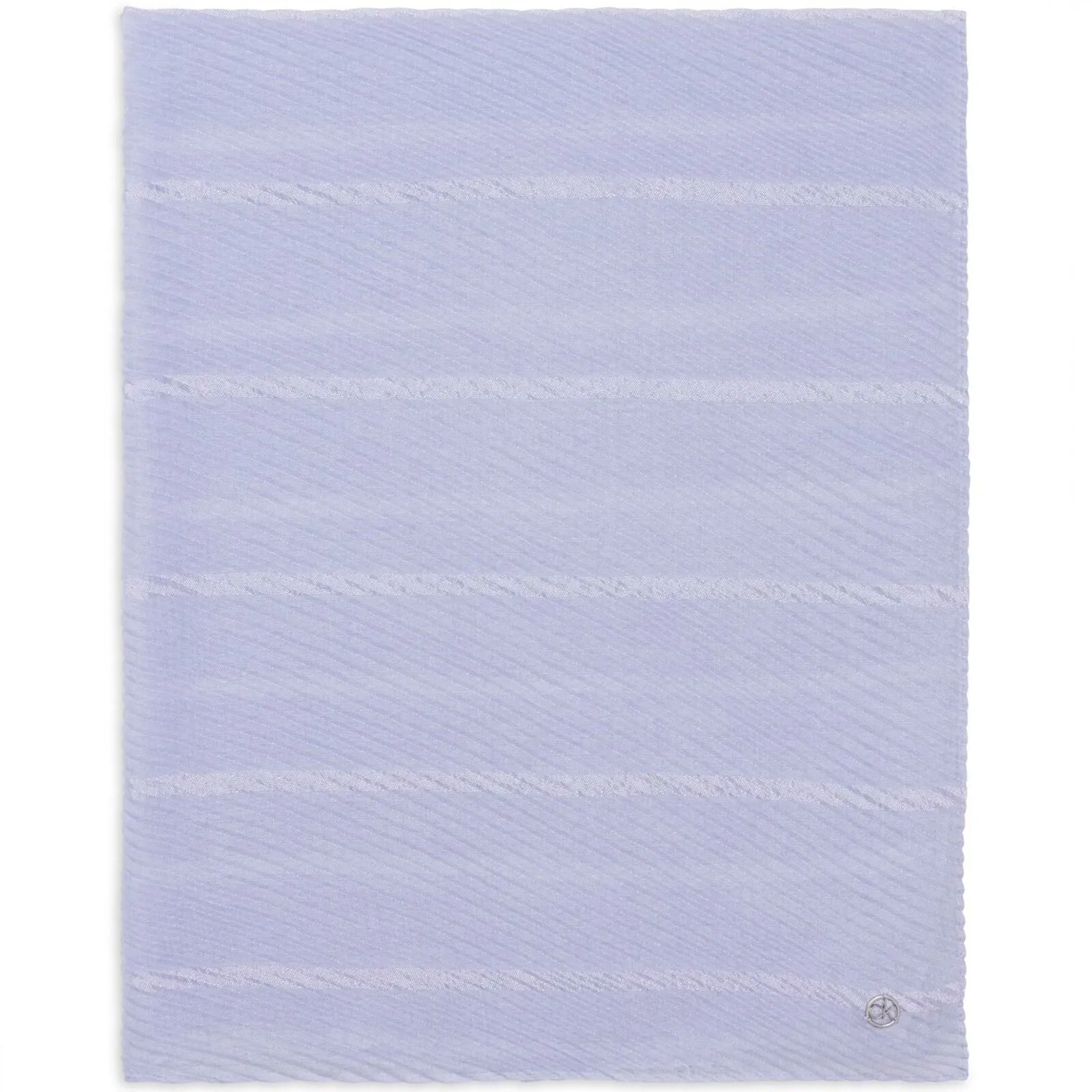 Calvin Klein Women's Tonal Satin Striped Pleated Rectangular Scarf