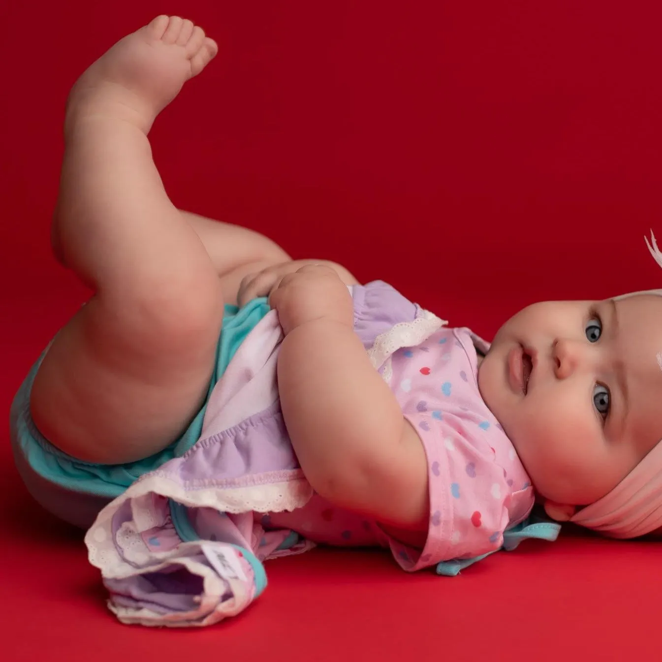 Candy Hearts Ruby Twirl and Skirted Romper