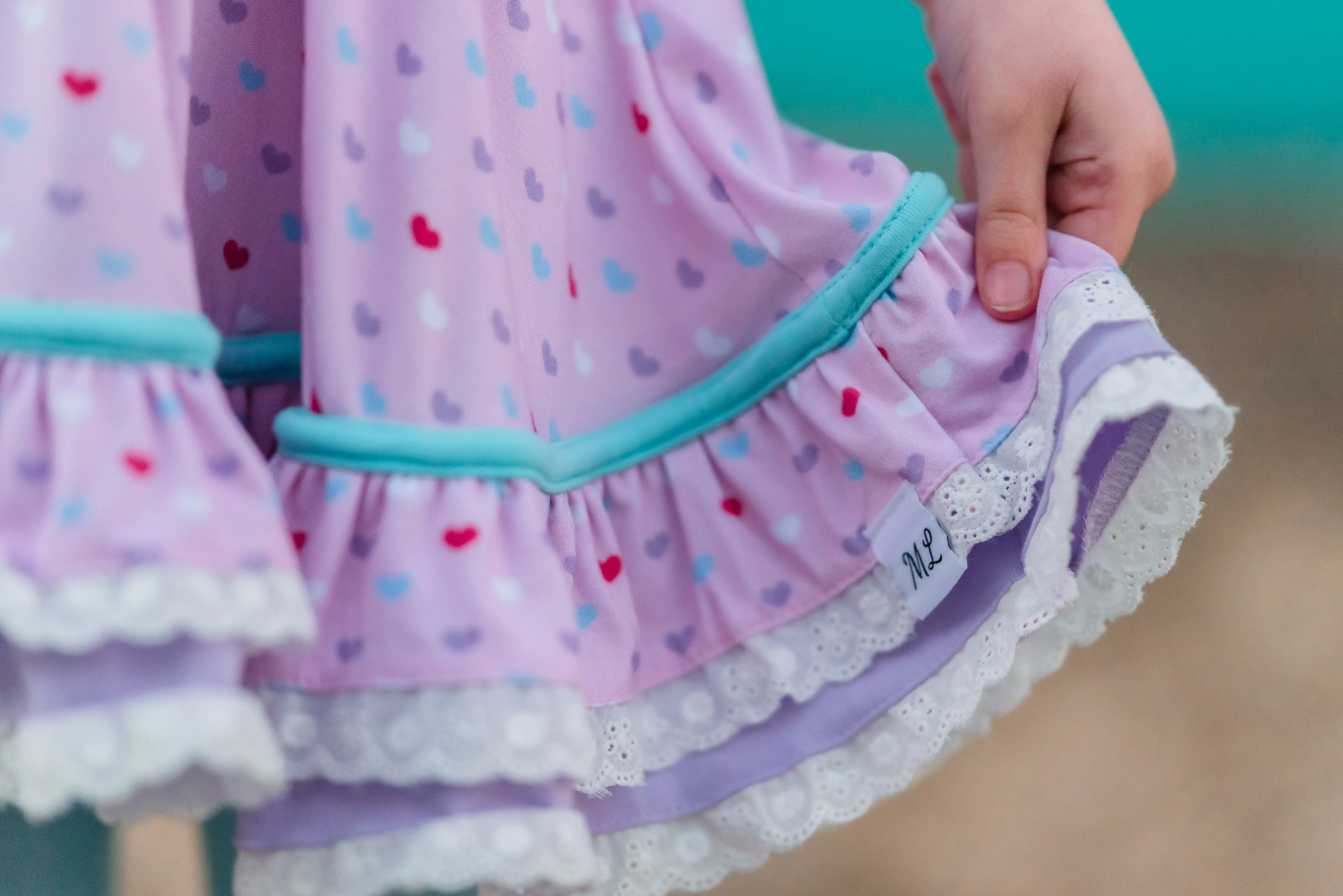 Candy Hearts Ruby Twirl and Skirted Romper