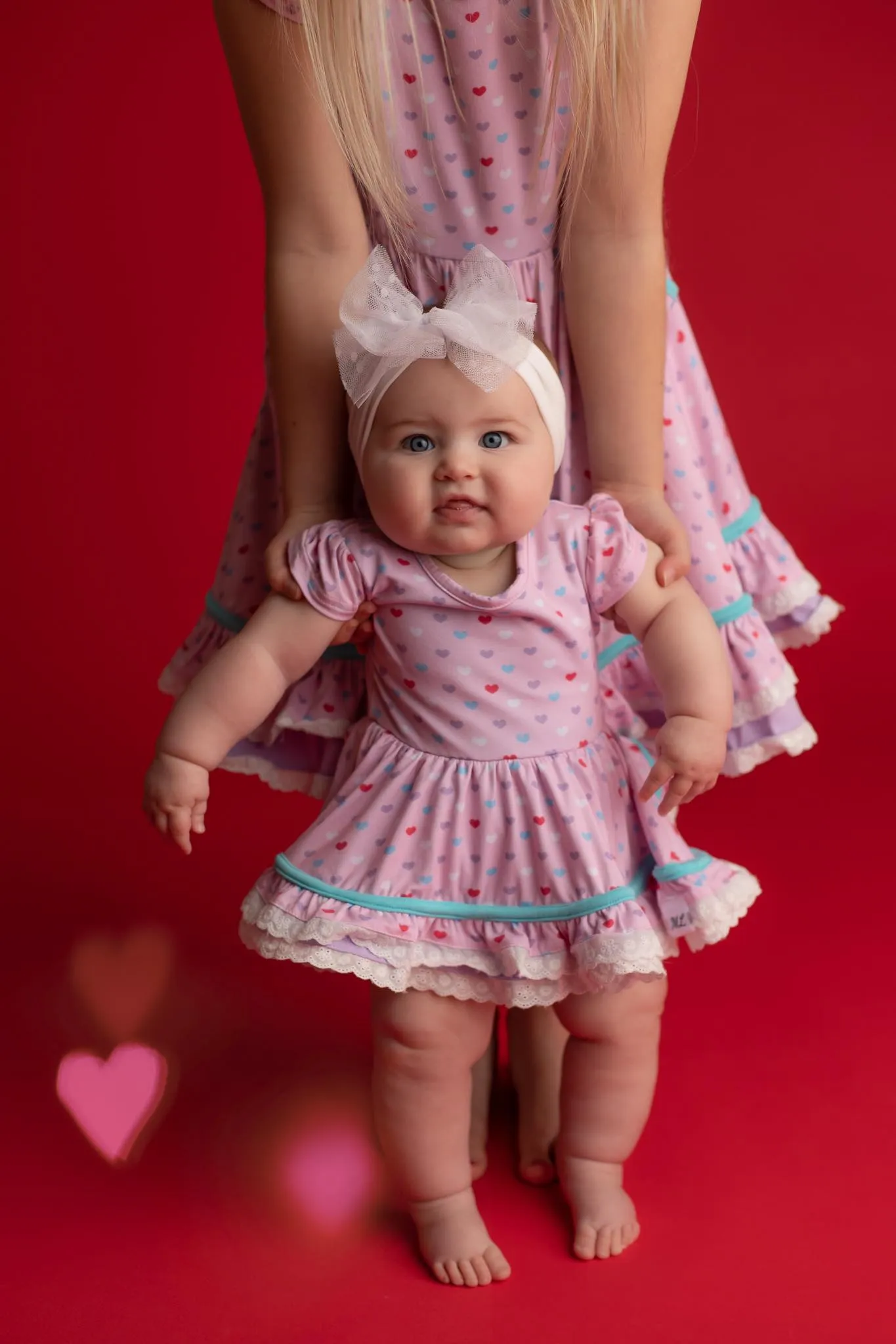 Candy Hearts Ruby Twirl and Skirted Romper