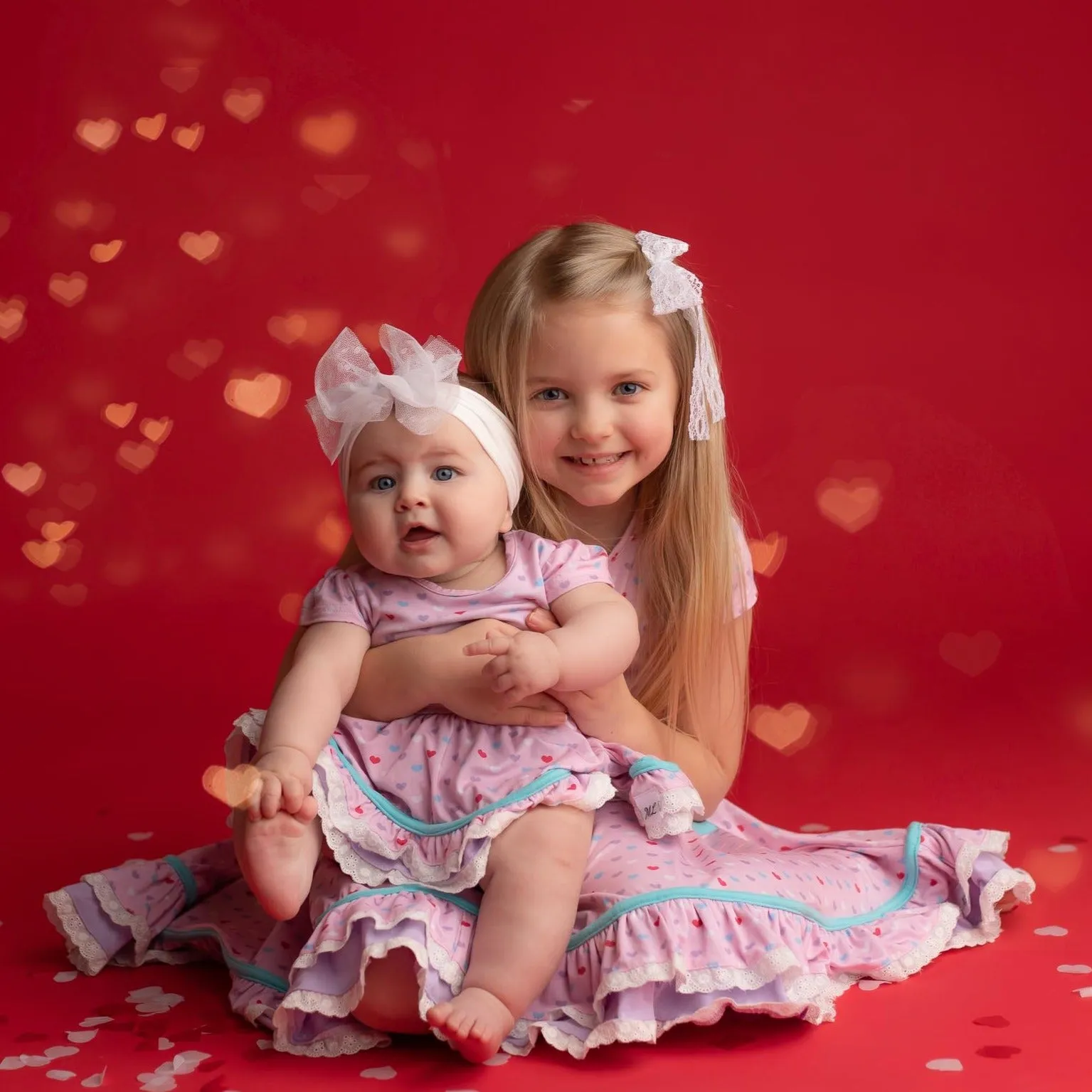 Candy Hearts Ruby Twirl and Skirted Romper