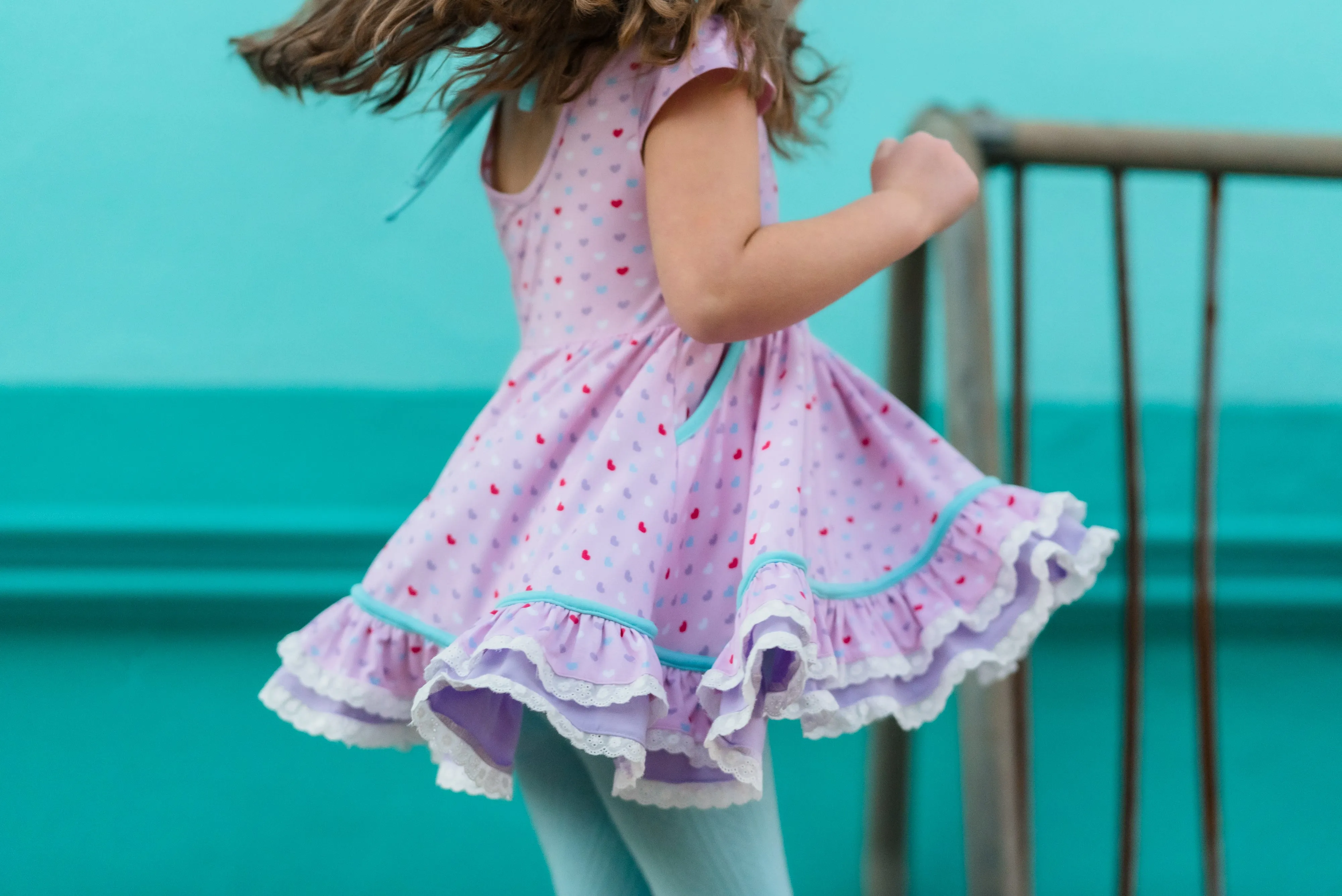 Candy Hearts Ruby Twirl and Skirted Romper