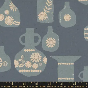 CANVAS: Pots - Blue Slate $13.99/ Yard