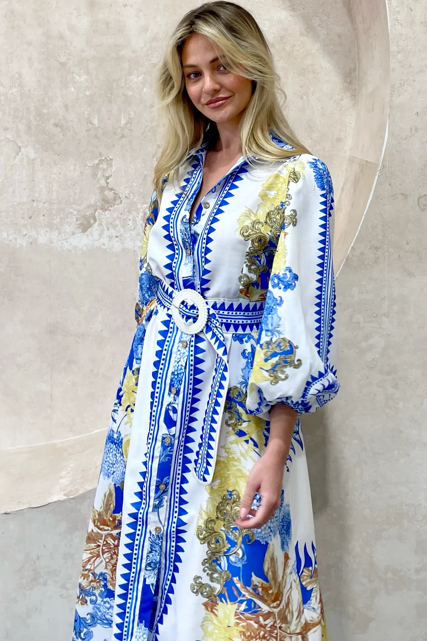 CAPRI 3/4 SLEEVE DRESS EURO DOLL