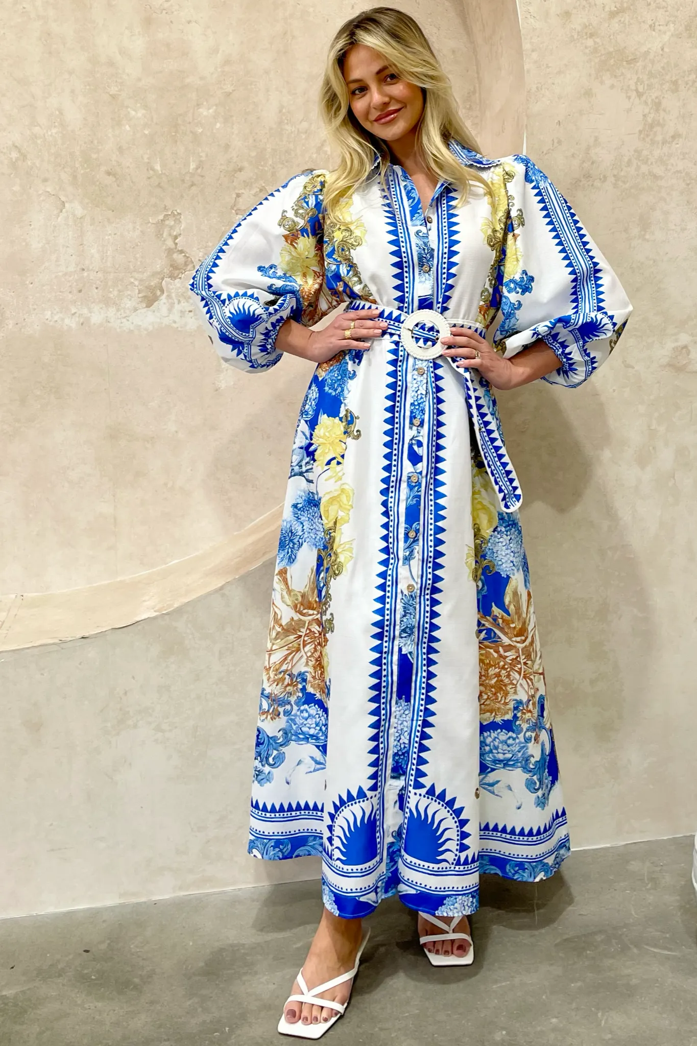 CAPRI 3/4 SLEEVE DRESS EURO DOLL