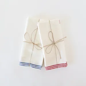 Caravan Set of Two Kitchen Towels - Red or Blue