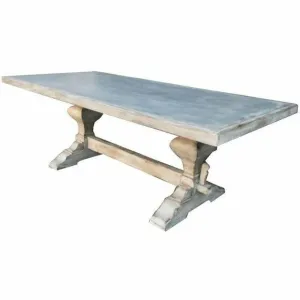 Casa Bonita Peruvian Handpainted Carved Wood Nanka Dining Table 8 Foot
