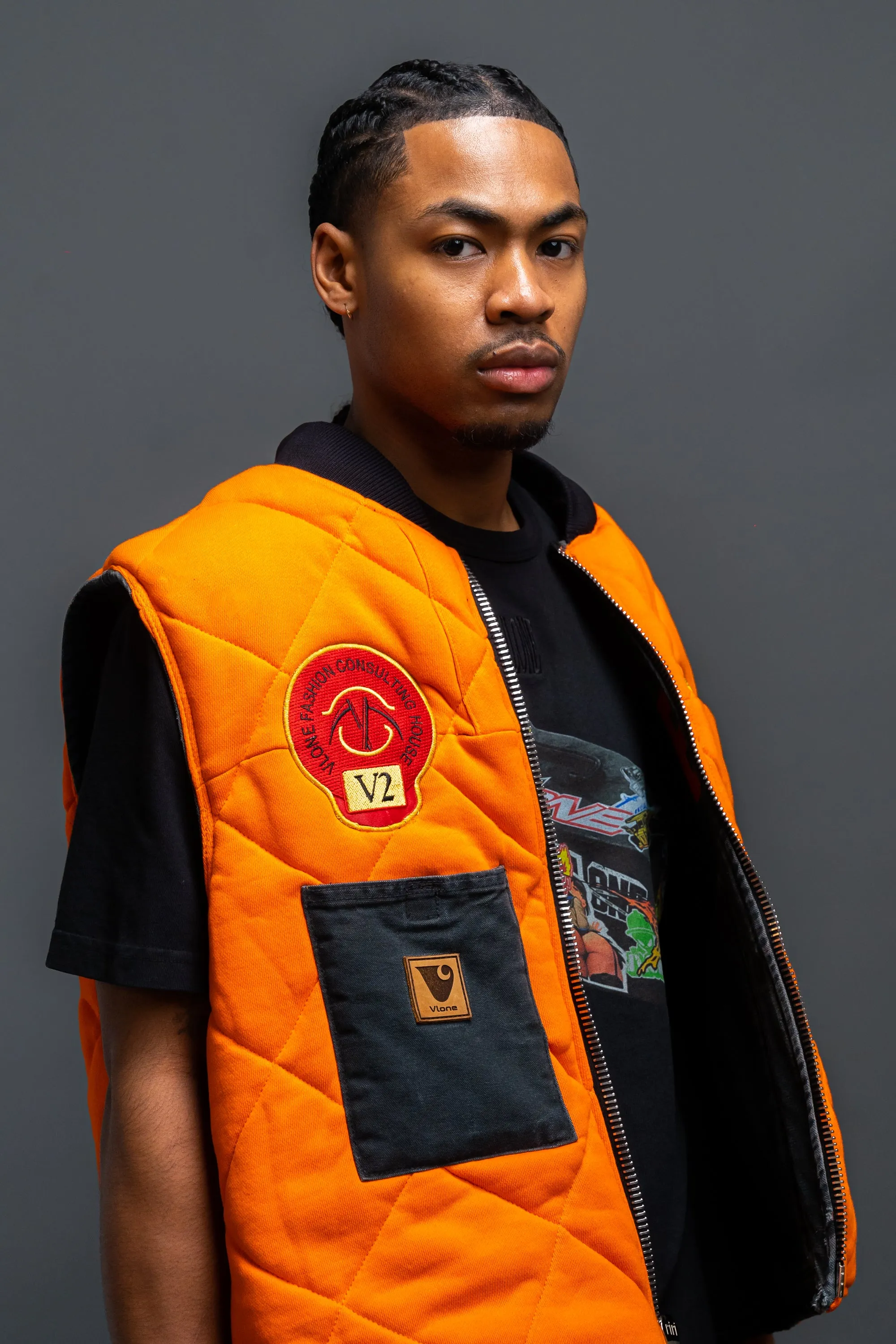 Caution Reversible Zip Vest
