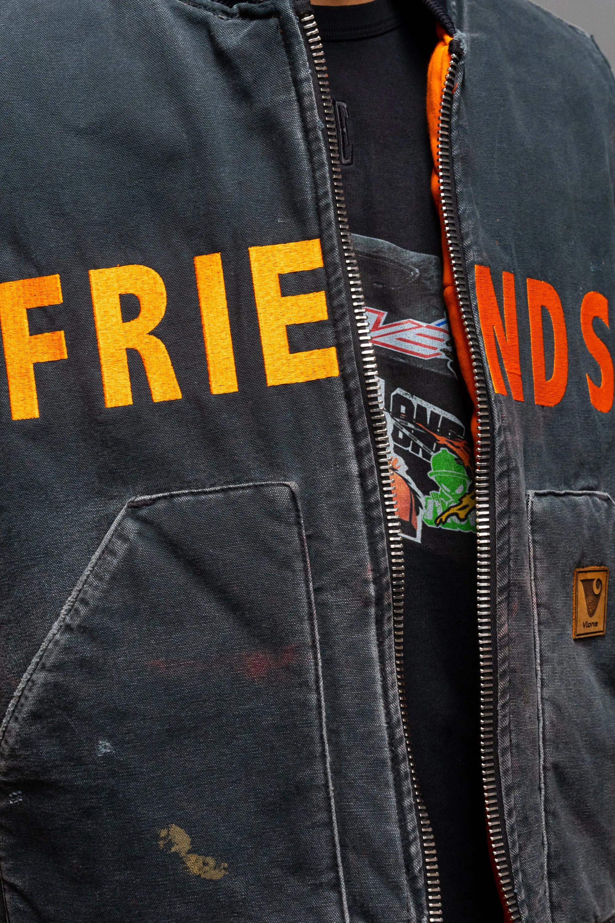 Caution Reversible Zip Vest