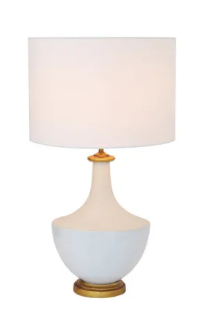 Ceramic White and Gold Lamp