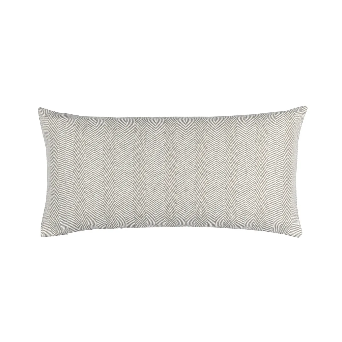 Chevron Lg. Rect. Pillow Raffia/White Cotton/Linen 14X29 (Insert Included)
