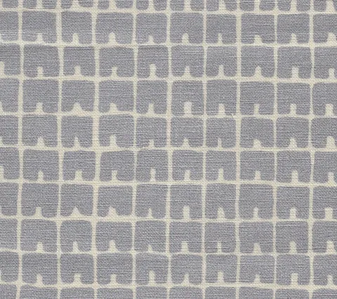 China Seas Fabric: Fez II - Custom Silver Metallic on Tan 100% Linen