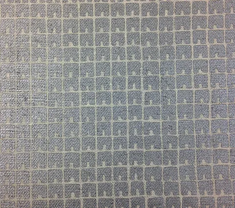 China Seas Fabric: Fez II - Custom Silver Metallic on Tan 100% Linen