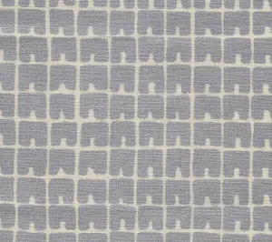 China Seas Fabric: Fez II - Custom Silver Metallic on Tan 100% Linen