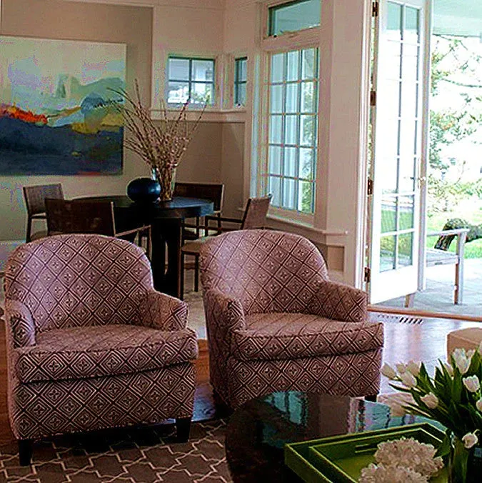 China Seas Fabric: Fiorentina Custom Celadon on Tinted Belgian Linen / Cotton