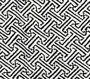 China Seas Fabric: Java Grande - Custom Black on White Belgian Linen / Cotton