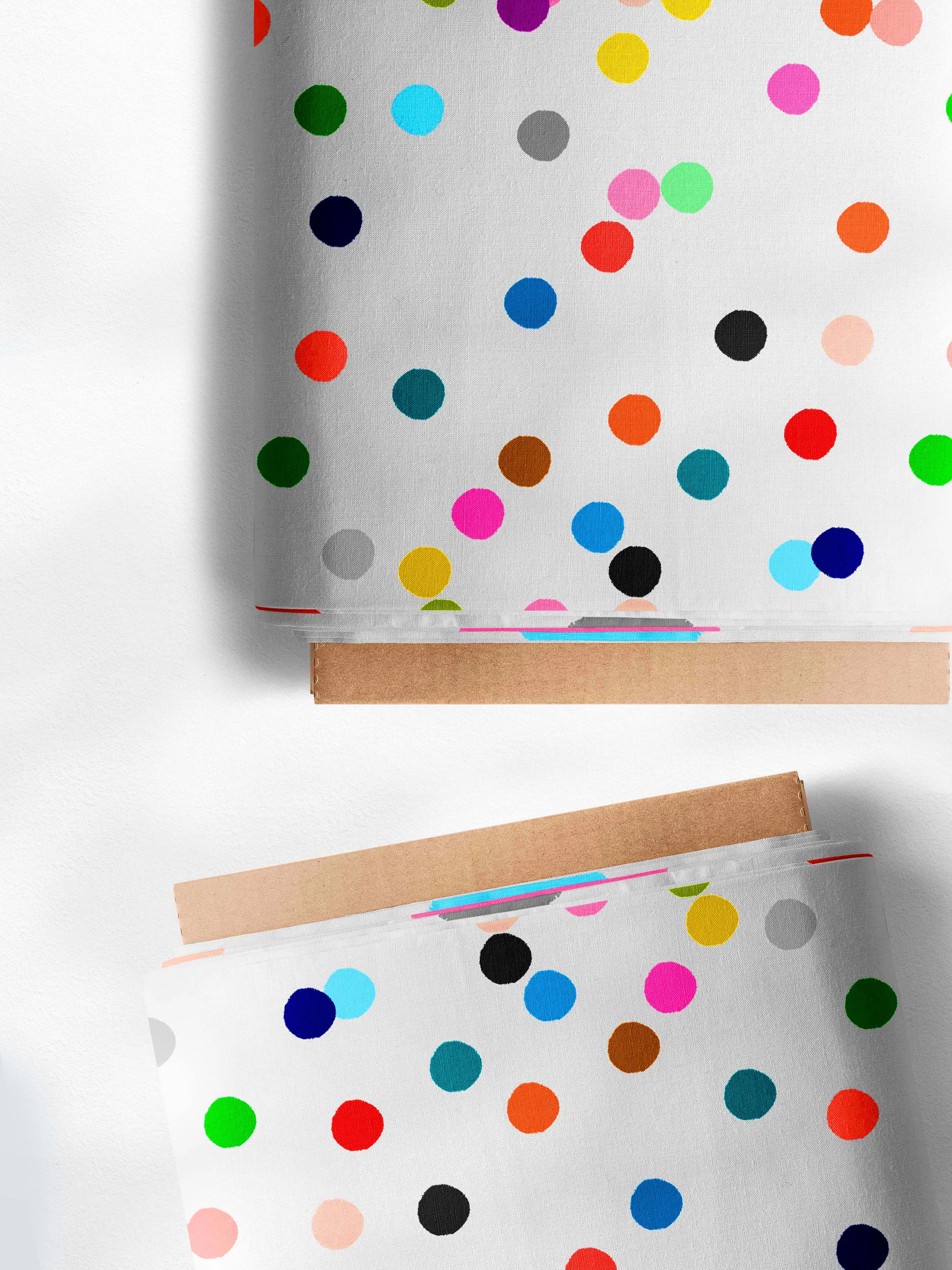 Confetti (white) organic cotton linen