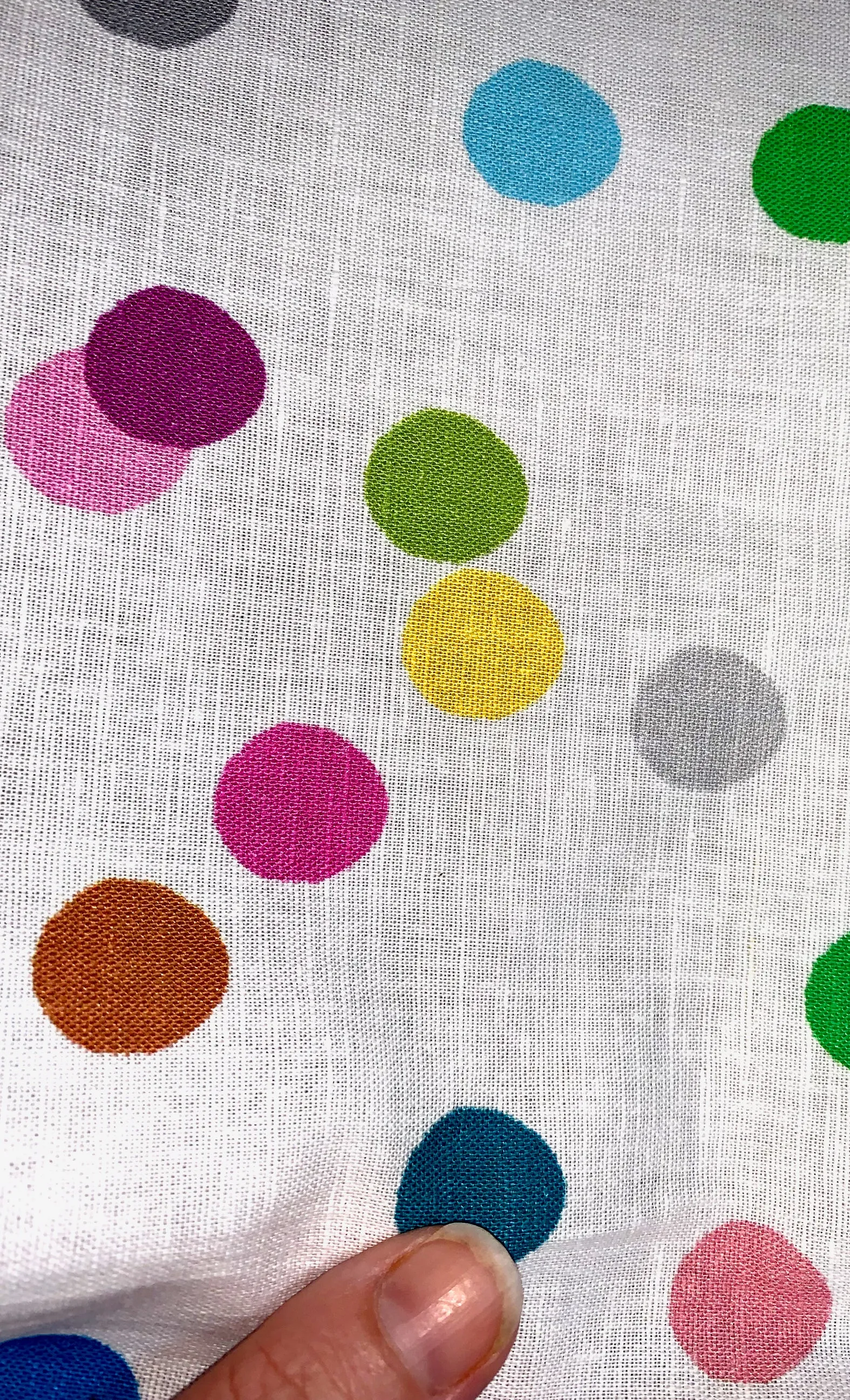 Confetti (white) organic cotton linen
