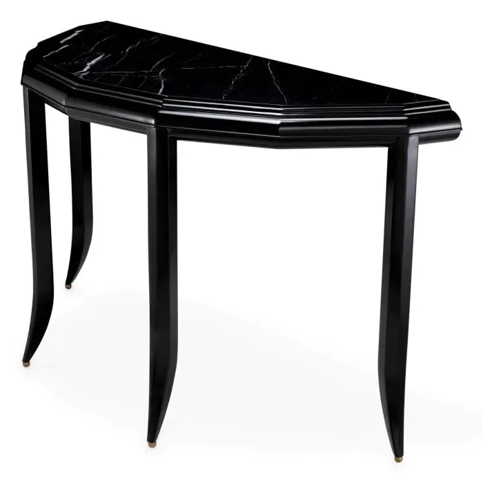Console Table Javier - Waxed Black Finish