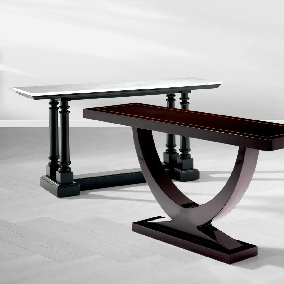 Console Table Walford - Waxed Black Finish