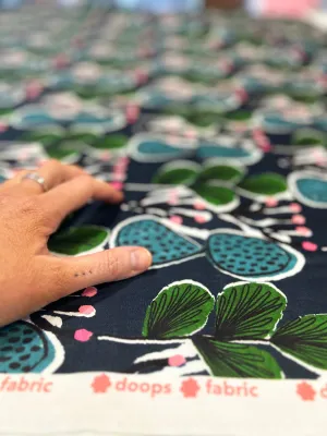 Coral Cactus organic cotton linen