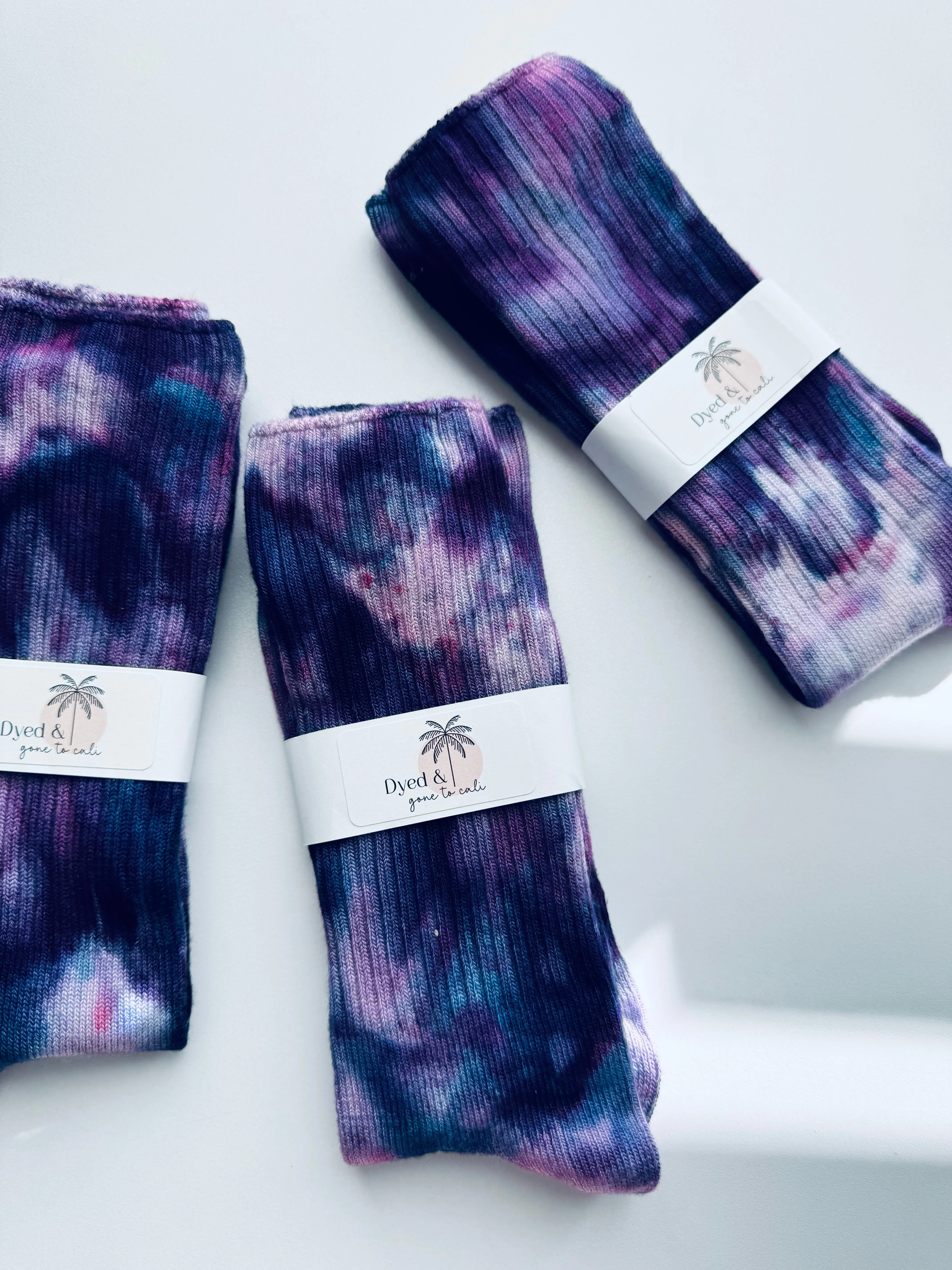Cosmic Night Bamboo Ice Dye Socks Adult One Size