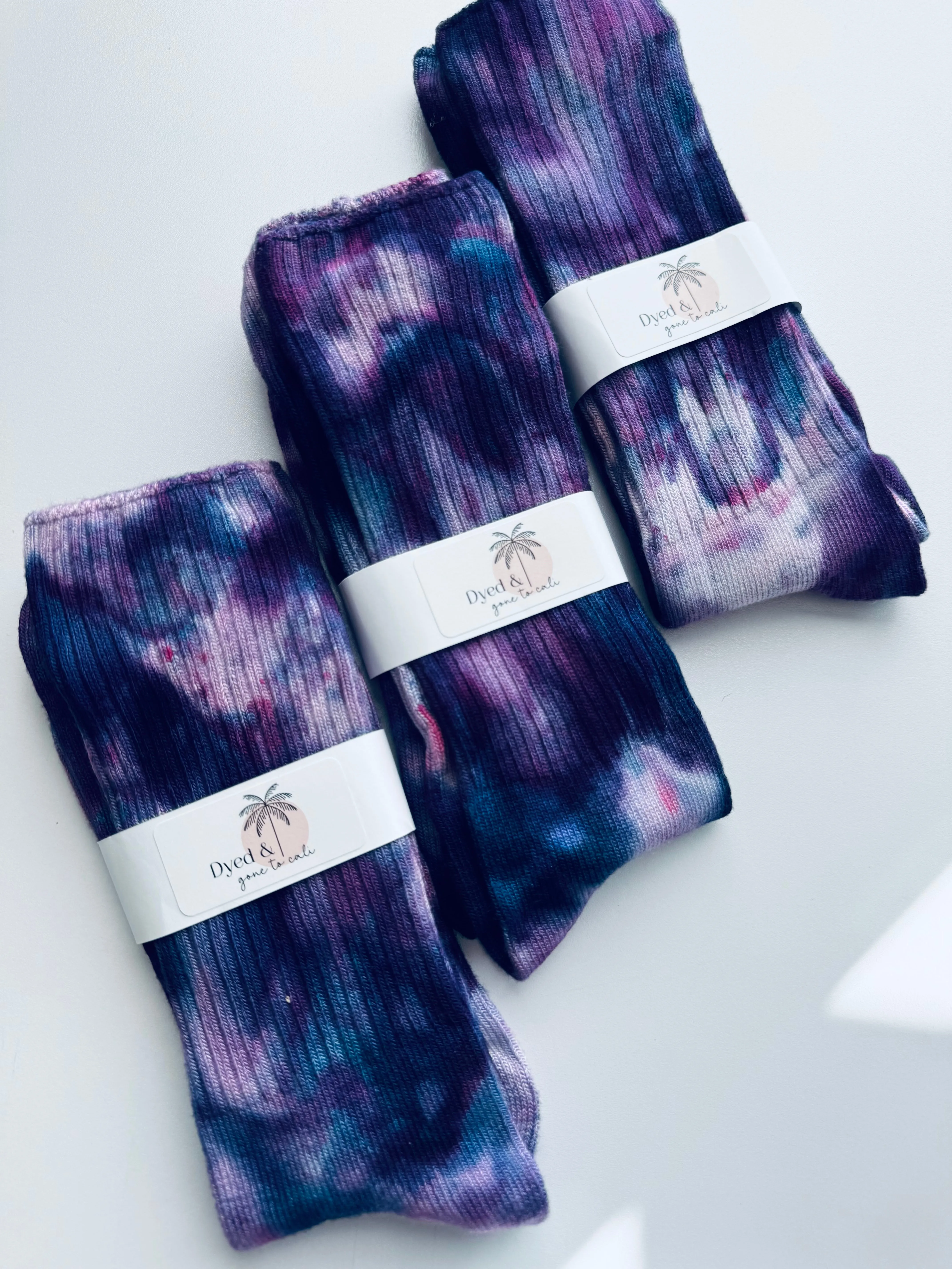 Cosmic Night Bamboo Ice Dye Socks Adult One Size