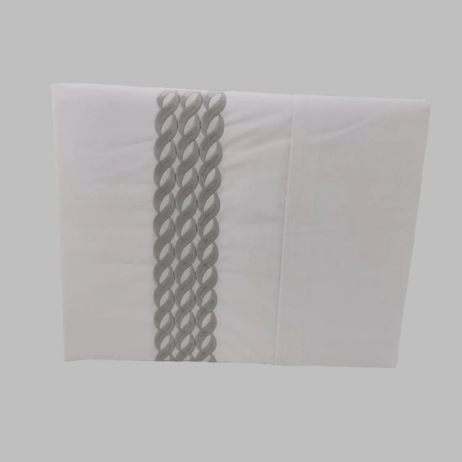 Cotton Craft Luxury Collection Embroidered Bed Sheet T-200 Percale 3 Piece White