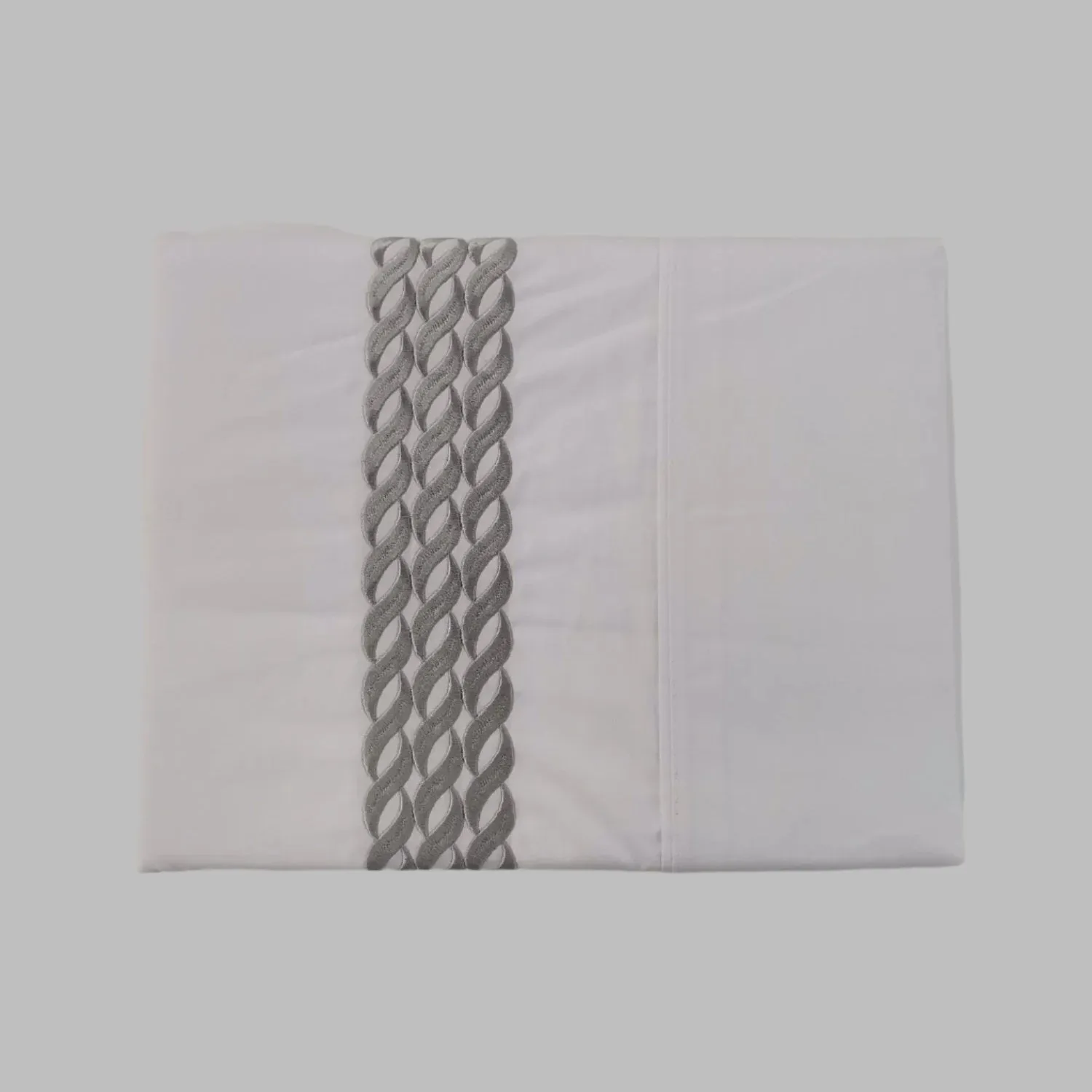 Cotton Craft Luxury Collection Embroidered Bed Sheet T-200 Percale 3 Piece White