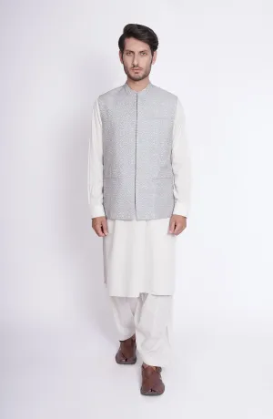 Cotton Linen Schiffli Mens Wai
