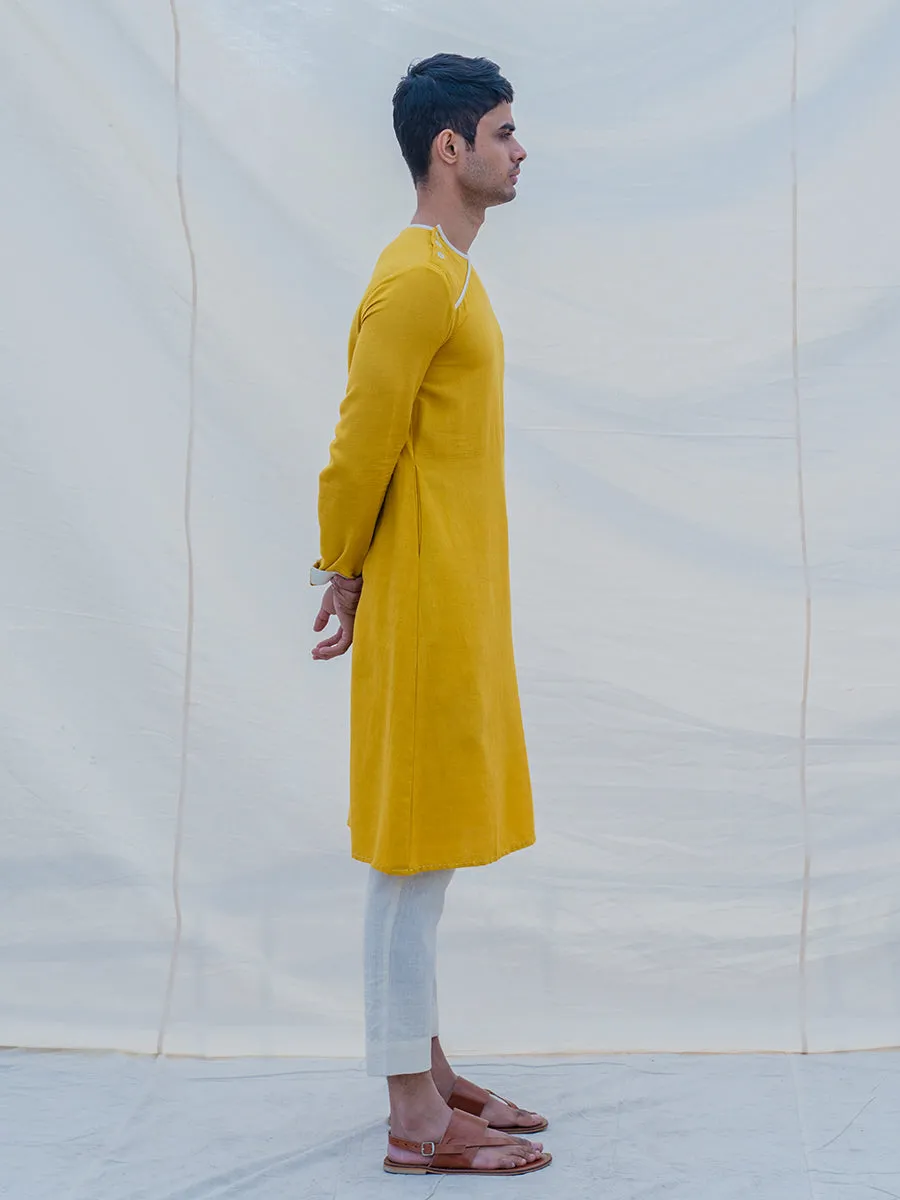 Cotton X Linen Indisputably Yellow Kurta Set