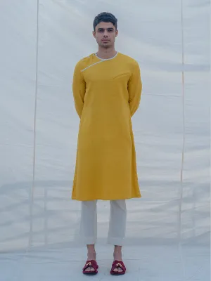 Cotton X Linen Indisputably Yellow Kurta Set